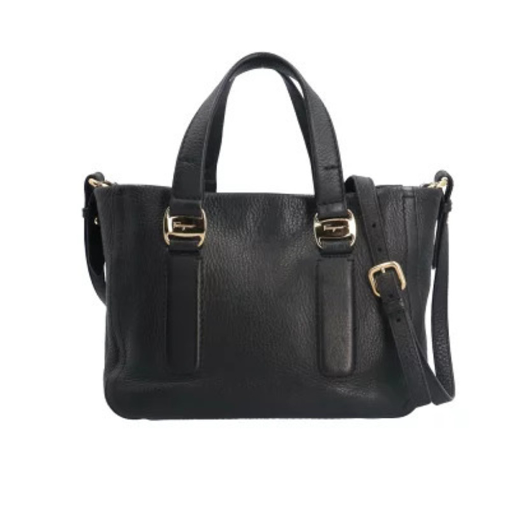Salvatore Ferragamo Shoulder Bag Leather Black